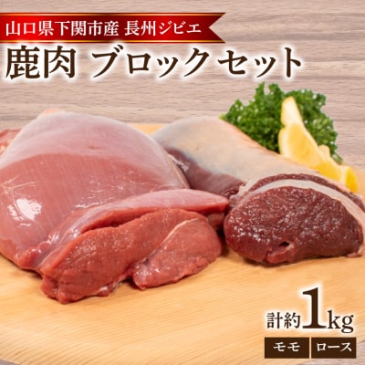 訳あり 不揃い 鹿肉 ロース モモ ブロック 各約500g 計約1kg BM110