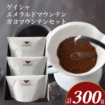 エチオピア・ゲイシャ エメラルドマウンテン ガヨマウンテン セット 計 300g BA213