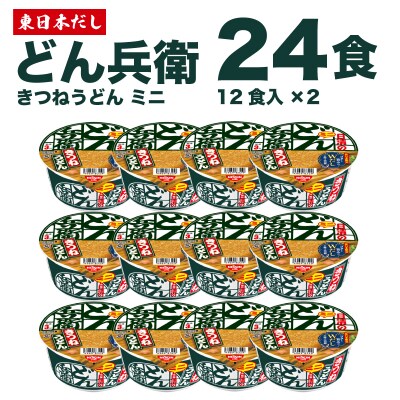 日清 どん兵衛 ミニ きつねうどん 24食 東日本だし カップ麺 JC005