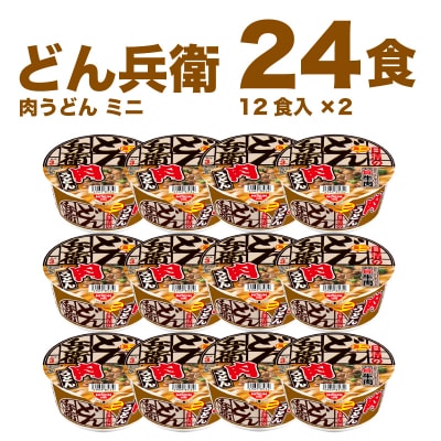 日清 どん兵衛 ミニ 肉うどん 24食 カップ麺 JC007