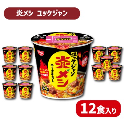 日清 炎メシ ユッケジャン 12食 インスタント 即席 JC009