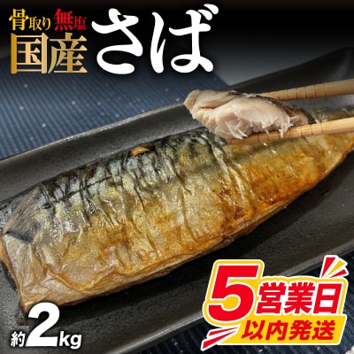 【5営業日以内発送】 訳あり さば 骨取 国産 約2kg MH103