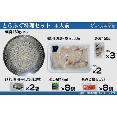 とらふぐ料理 セット 4人前 刺身 ふぐちりKA-OK101