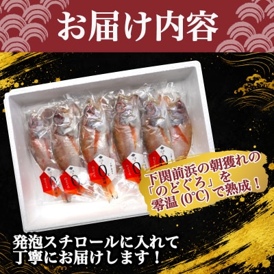 のどぐろ開き干し 0℃ 熟成 セット 5尾 350g 干物 魚介 海鮮 下関 山口 AS139
