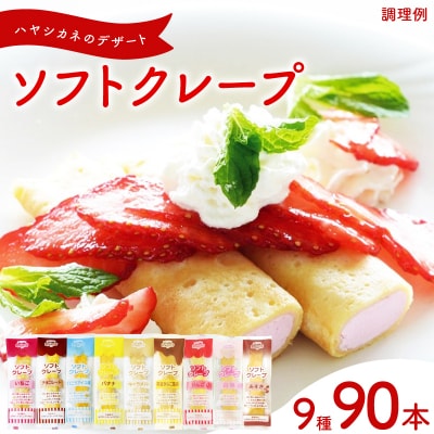 訳あり ソフトクレープ 9種90食 セット 冷凍 IR051