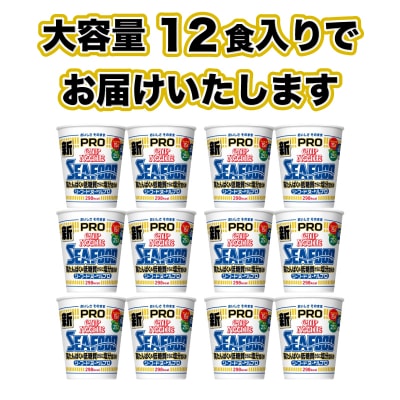 【定期便6回】 カップヌードルPRO シーフード 高たんぱく 12食入り JC206