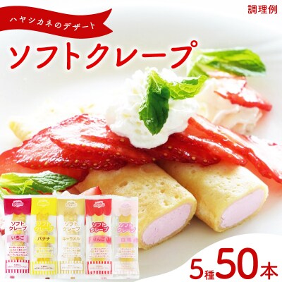 訳あり ソフトクレープ 詰め合わせ いちご・バナナ・キャラメル・りんご・白桃 IR049