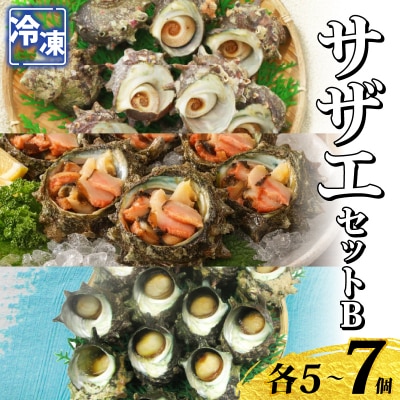 冷凍 さざえセットB (冷凍スチーム&お造り&つぼ焼き) 下関 《さわ水産:SW》SW-SZ007B