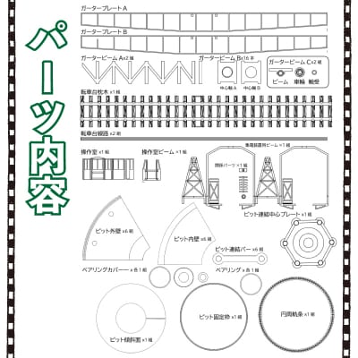 1/150スケール 20m級 上路式転車台 ターンテーブル 《花笑み工房:HK_TT001》