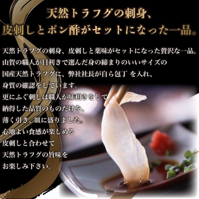 天然 とらふぐ 刺身 セット 2人前 冷凍 AS160