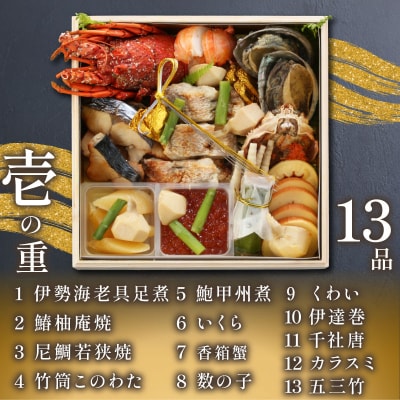 下関 老舗割烹 古串屋謹製 松三段重 おせち + 養殖とらふぐ刺し (4～5人前) CD601-B