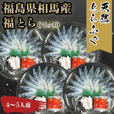 【常磐もの新名物!福とら】天然とらふぐ てっさ 4-5人前 240g (刺身40g/皮20g×4皿)