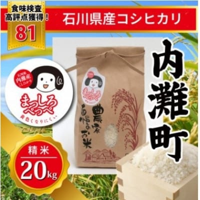 令和8年産コシヒカリ 20kg 精米【 まっしろぺっぺ 】