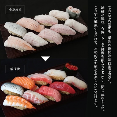 【銀座おのでら監修】ミシュラン 鮨 銀座おのでらの味をご家庭で 冷凍寿司 10貫×6セット