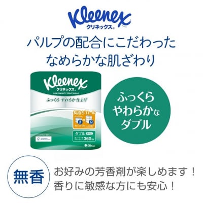 クリネックス トイレットペーパー ダブル 長持ち 8ロール×8パック [sf087-004]