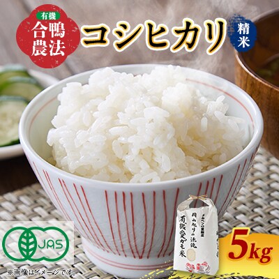3003.令和6年産有機愛ガモ米5Kg(精米コシヒカリ　有機うるち精米)