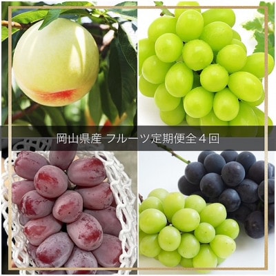 【発送月固定定期便】岡山県産 フルーツ定期便全4回