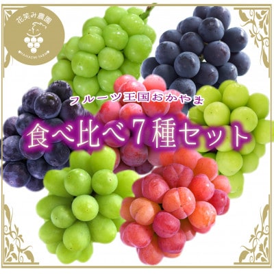 【2026年先行受付】岡山　花笑み農園のブドウ『食べ比べ7種セット』7M-5