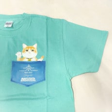 猫城主 さんじゅーろ―Tシャツ(ブルーグリーン) M サイズ