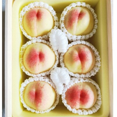 【2026年発送】岡山県産 岡山白桃6玉(1玉250g以上)化粧箱入り