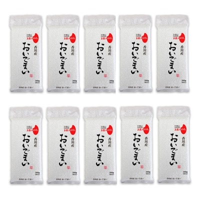 香川県産おいでまいオコメール300g(約2合)10個セット | 香川県