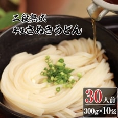 二段熟成半生さぬきうどん30人前(300g×10)