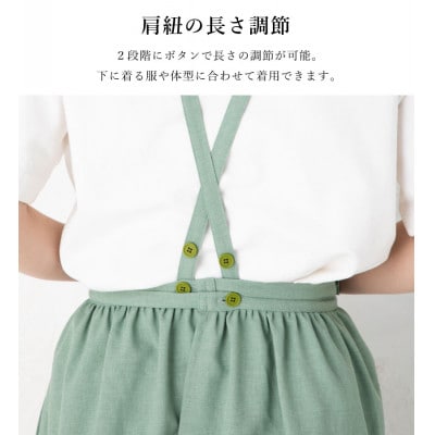 ノーアイロン♪ ふんわりギャザーエプロン(ネイビー)