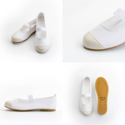 おしゃれな上履き シューズ 室内履き 上靴(アイボリー/18.5cm)