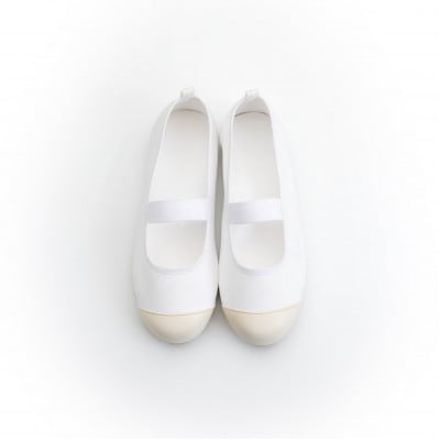 おしゃれな上履き シューズ 室内履き 上靴(アイボリー/19.0cm)