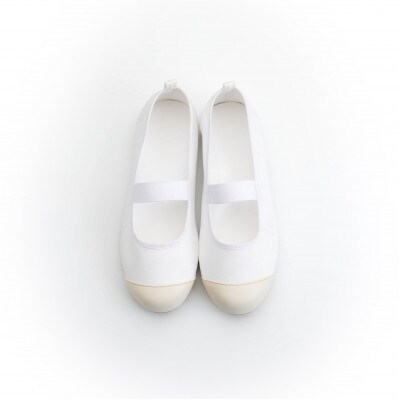 おしゃれな上履き シューズ 室内履き 上靴(アイボリー/24.5cm)