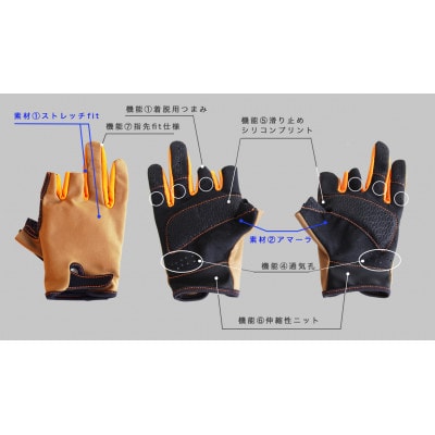 e-Sports Glove (コントローラータイプ)【BEIGE】Lサイズ