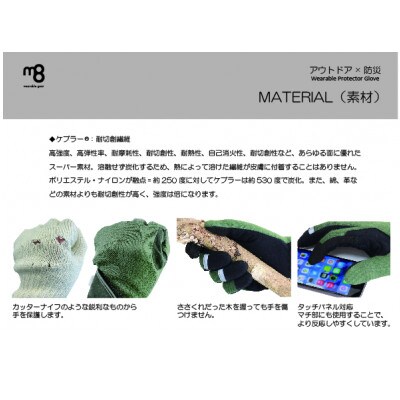 アウトドア手袋 Wearable Protector Glove【NAVY】Lサイズ