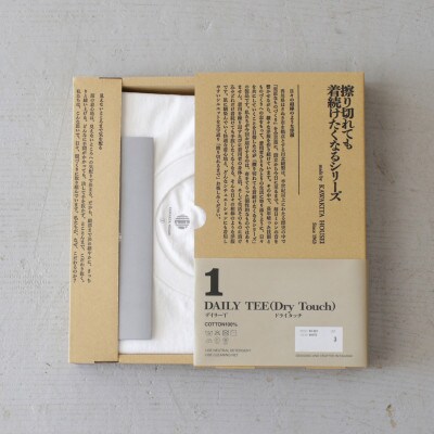 擦り切れても着続けたくなるDAILY TEE-1　WHITEsize2