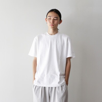 擦り切れても着続けたくなるDAILY TEE-1　WHITEsize2