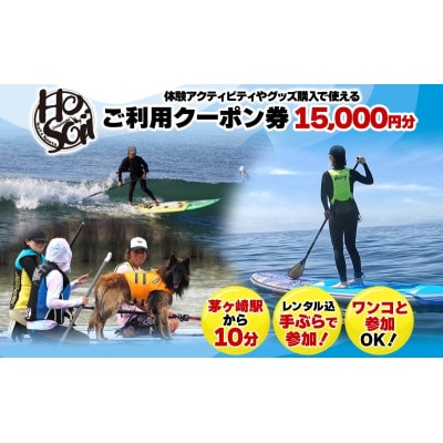 HosoiiSurf&Sports クーポン券 15000円分 サーフィン SUP体験