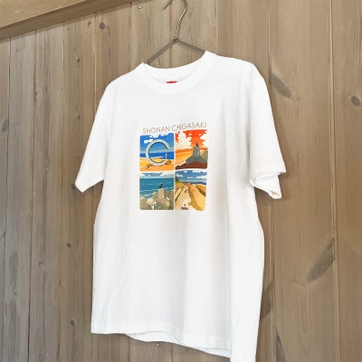 湘南・茅ヶ崎で描く、海を感じるイラストアート『湘南ランドスケープ』Tシャツ Sサイズ