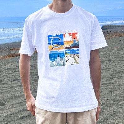 湘南・茅ヶ崎で描く、海を感じるイラストアート『湘南ランドスケープ』Tシャツ Sサイズ
