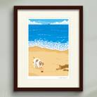 湘南・茅ヶ崎で描く、海を感じるイラストアート『ジークレーアートフレーム　SL-04』(小:八つ切)