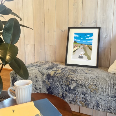 湘南・茅ヶ崎で描く、海を感じるイラストアート『ジークレーアートフレーム　SL-12』(小:八つ切)