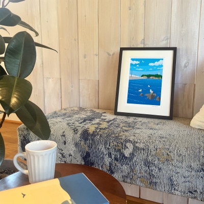 湘南・茅ヶ崎で描く、海を感じるイラストアート『ジークレーアートフレーム　SL-13』(小:八つ切)