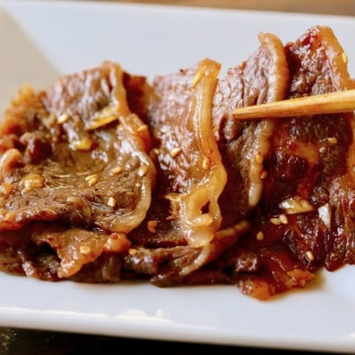 リブロース 沖縄のBBQ用 味付け牛肉(甘タレ)2kg