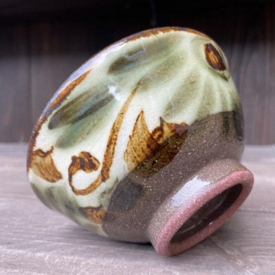 やちむん 唐草紋様 茶碗 マカイ(染付)緑