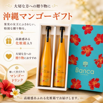 【化粧箱入り】沖縄マンゴー使用!マンゴードリンク 500ml×2本セット
