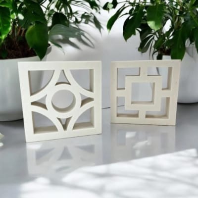 ミニチュア花ブロック(フィギュア)二重角型 雑貨 伝統工芸品