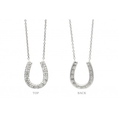 プラチナ　馬蹄ダイヤモンドネックレス(0.32ct)63-8554