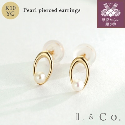 【L&Co.】K10 パールピアス(43-7702)