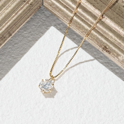 K18イエローゴールド　0.4ctダイヤモンドペンダント 63-4032