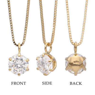 K18イエローゴールド　0.4ctダイヤモンドペンダント 63-4032