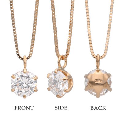 K18ピンクゴールド　0.4ctダイヤモンドペンダント 63-4033