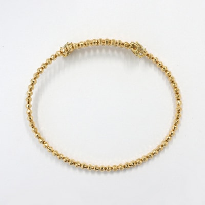 甲府市発 ダイヤモンド ブレスレット K18 0.4ct 形状記憶 [PB-0095-1YGm]